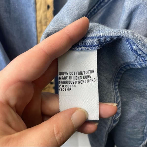 Vintage only denims button up women’s 2X animal print detail casual - Picture 6 of 6